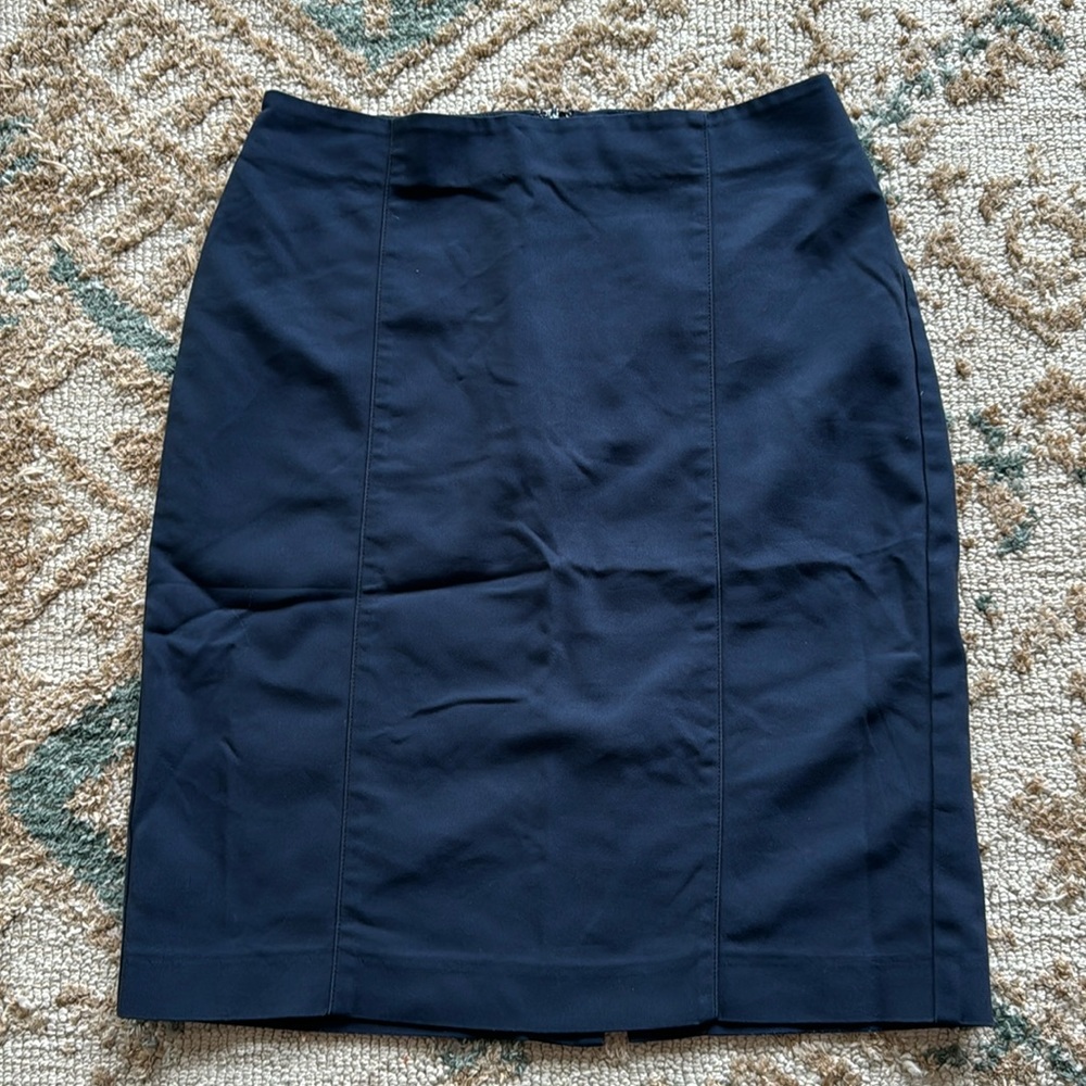 Navy Pencil Skirt